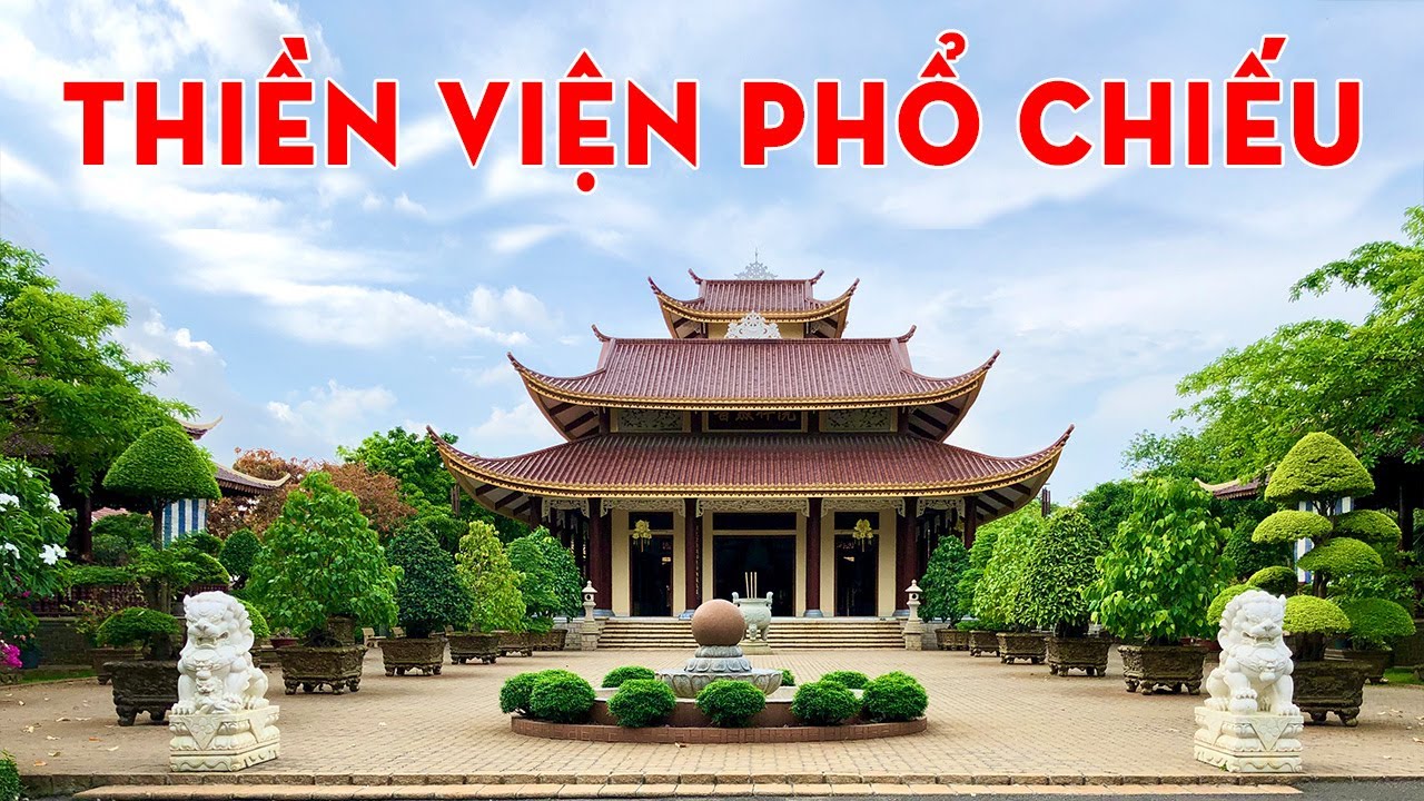 Cảnh quan xanh mát trong thiền viện