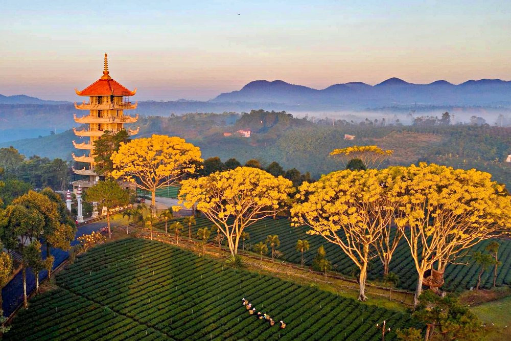 Toàn cảnh Tu viện Bát Nhã giữa thiên nhiên